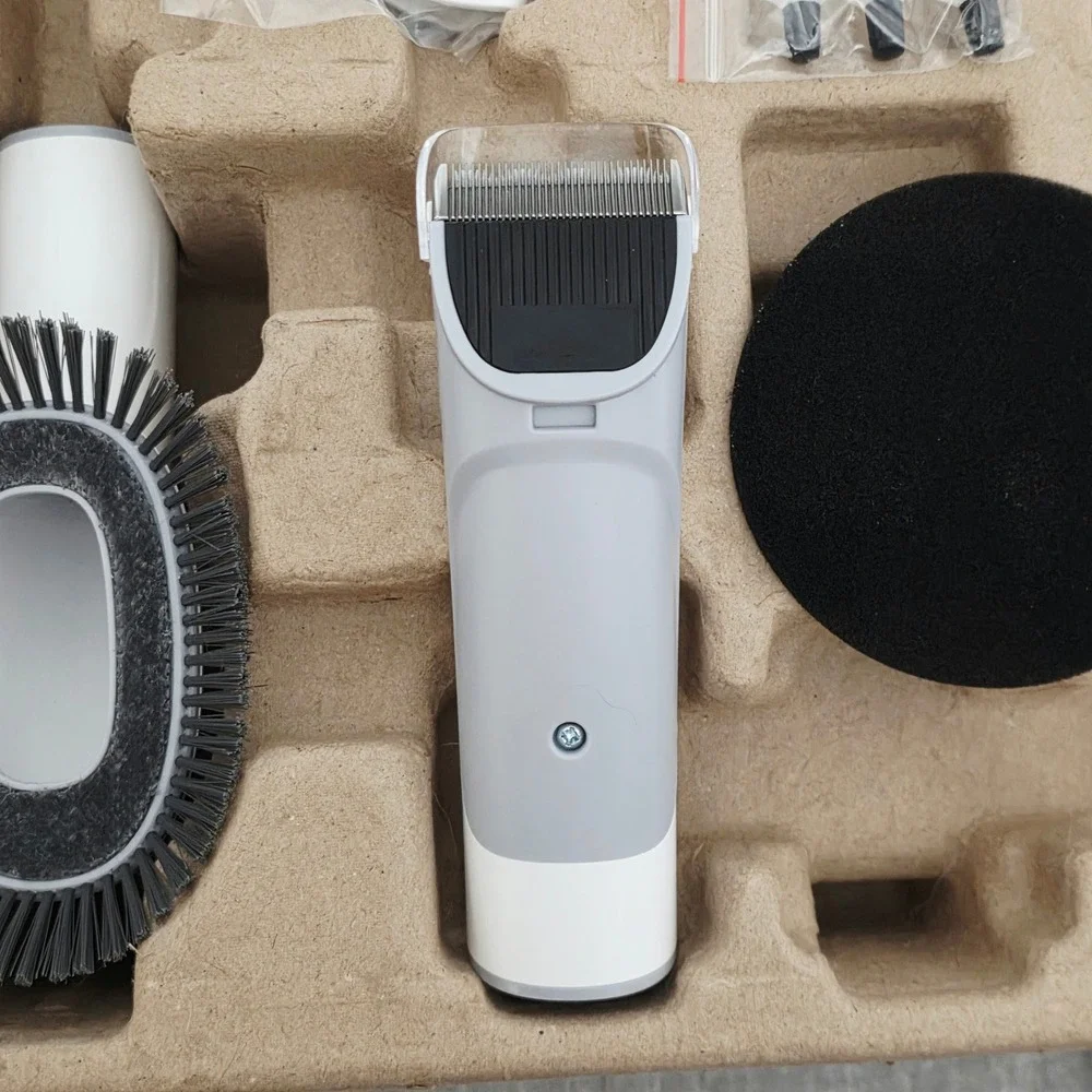 Pet Grooming Vacuum Kit with Clippers, Professional Dog Cat Grooming Tools White